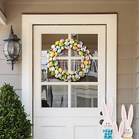 Glitzhome® 18" Easter Eggs Wreath