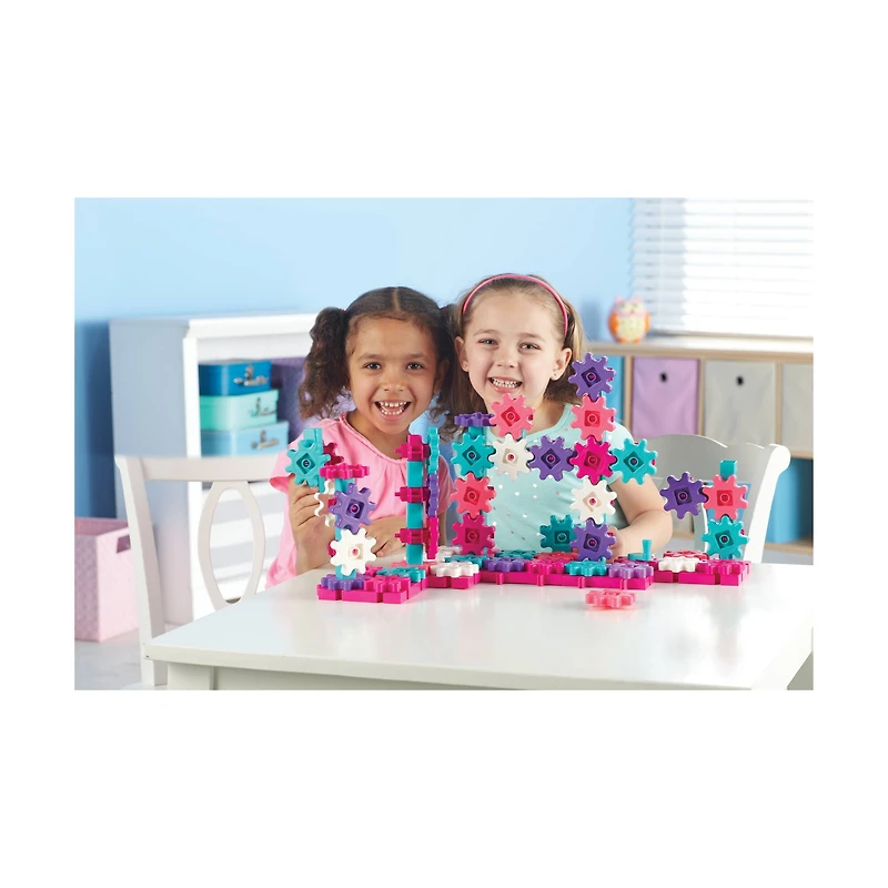 Learning Resources® Gears! Gears! Gears! 100-Piece Deluxe Pink Building Set