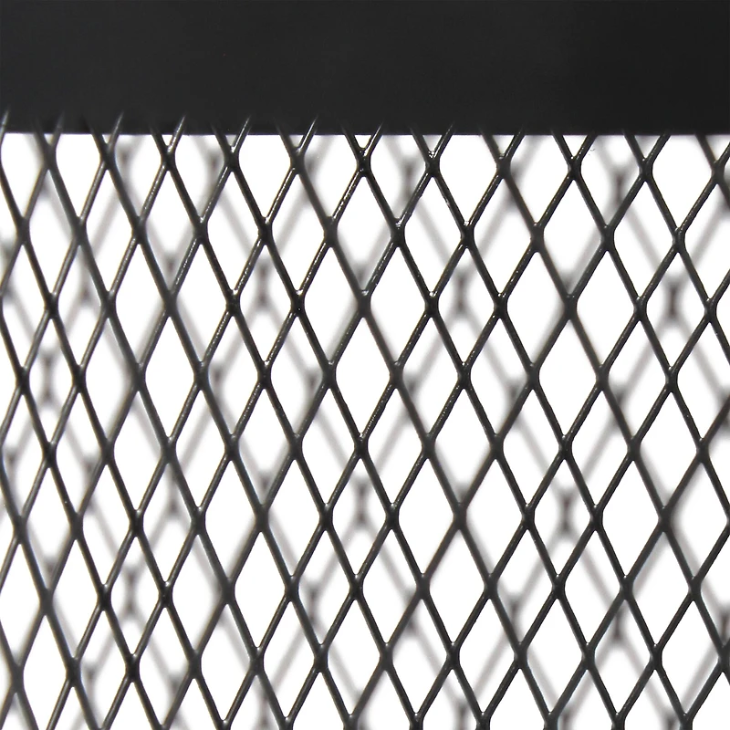 Simple Designs 13" Mesh Cylindrical Steel Table Lamp