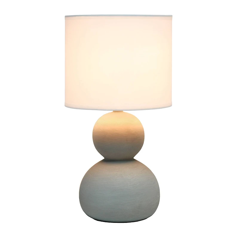 Simple Designs 15.3" Taupe Stone Age Table Lamp
