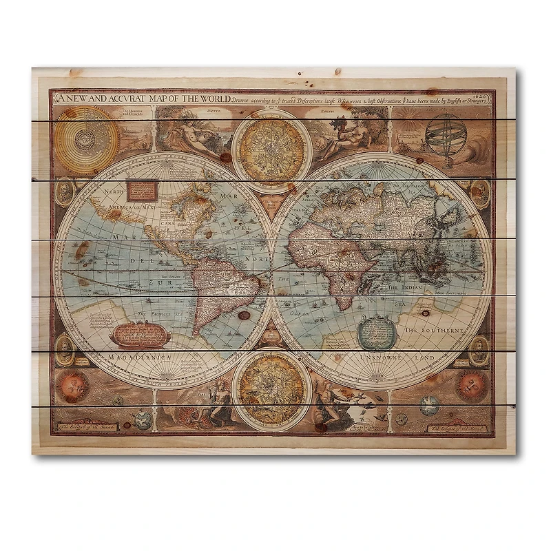Designart - Ancient Map of The World VIII