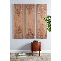 55" Brown Wood Rustic Wall Decor, 3ct.