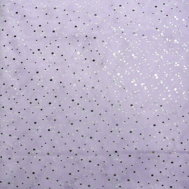 Feldman Lilac with Silver Dots Mesh