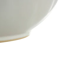 10" Wide White Multi Opening Ceramic Vase