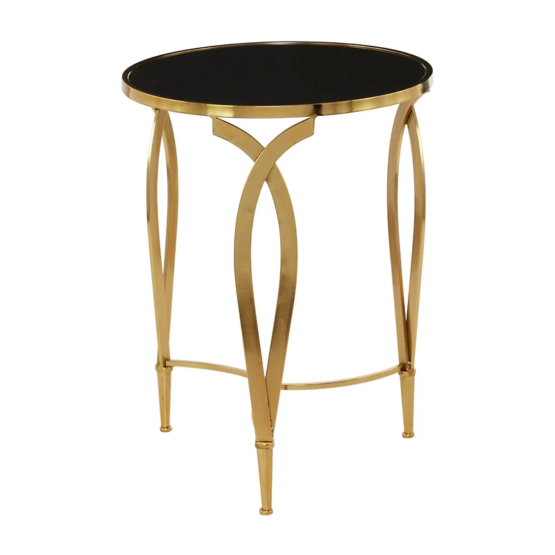 Black Metal Contemporary Accent Table 27" x 20" x 20"