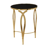 Black Metal Contemporary Accent Table 27" x 20" x 20"