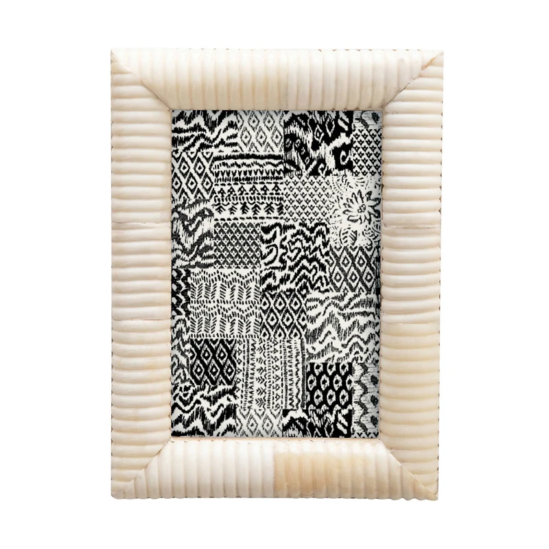 Hello Honey® Natural Hand-Carved Bone 4" x 6" Photo Frame