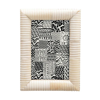 Hello Honey® Natural Hand-Carved Bone 4" x 6" Photo Frame