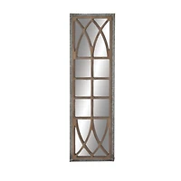 52" Blue Farmhouse Metal Wall Mirror