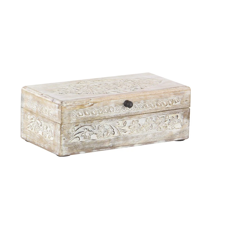 White Mango Wood Natural Box Set, 8", 10" & 12"