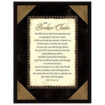 Broken Chain Wood Framed Art