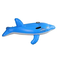 Swimline 61" Inflatable Blue Ride-On Dolphin Pool Float