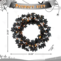 Glitzhome® 24" Halloween Candy Corn Berries Wreath