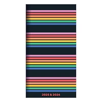 TF Publishing 2025-2026 Small Retro Stripe Monthly Pocket Planner