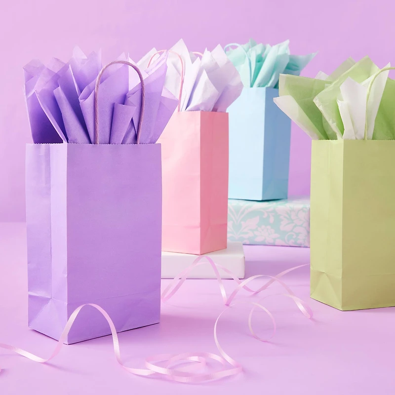 8 Packs: 13 ct. (104 total) Small Pastel Gift Bags by Celebrate It™