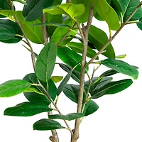 4ft. Artificial Audrey Ficus Tree in Rustic Decorative Planter