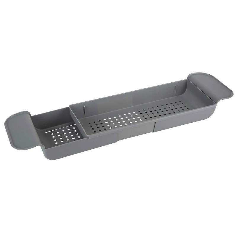 Bath Bliss Gray Expandable Non-Slip Bathtub Caddy