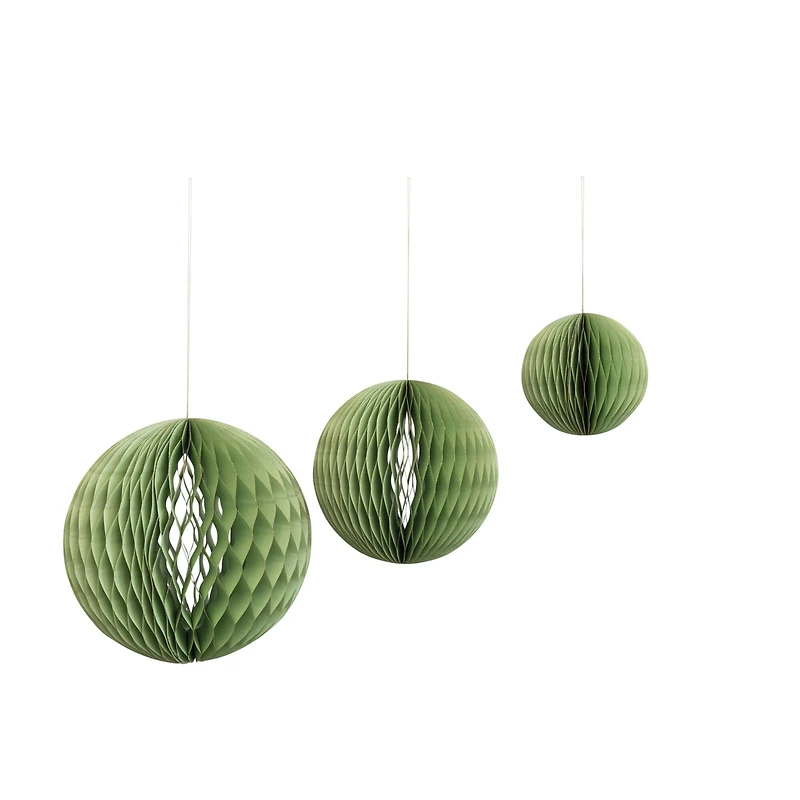 Hello Honey® 3ct. Honeycomb Paper Ball Ornaments