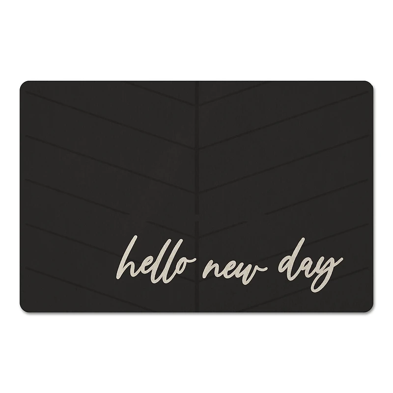 Hello New Day Floor Mat, 18" x 27"