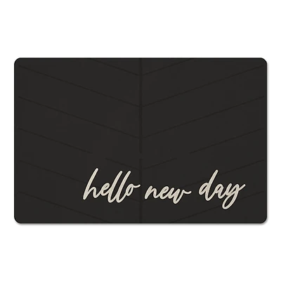 Hello New Day Floor Mat, 18" x 27"