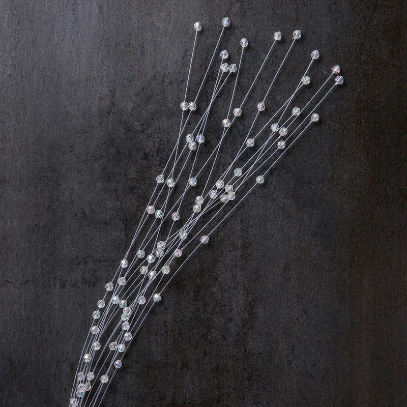 12 Pack: Classic Traditions™ Iridescent Bead Dangle Stem by Ashland®