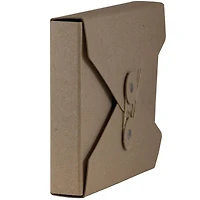 JAM Paper Brown Kraft Button & String Tie Closure Portfolio, 5.25" x 6.75"