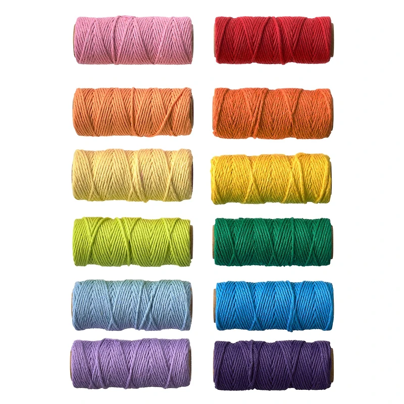 6 Packs: 12 ct. (72 total) Rainbow Mix Jute Spools by Recollections™