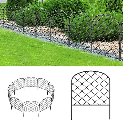 NEX 27ft. Black Rhombic Garden Fence