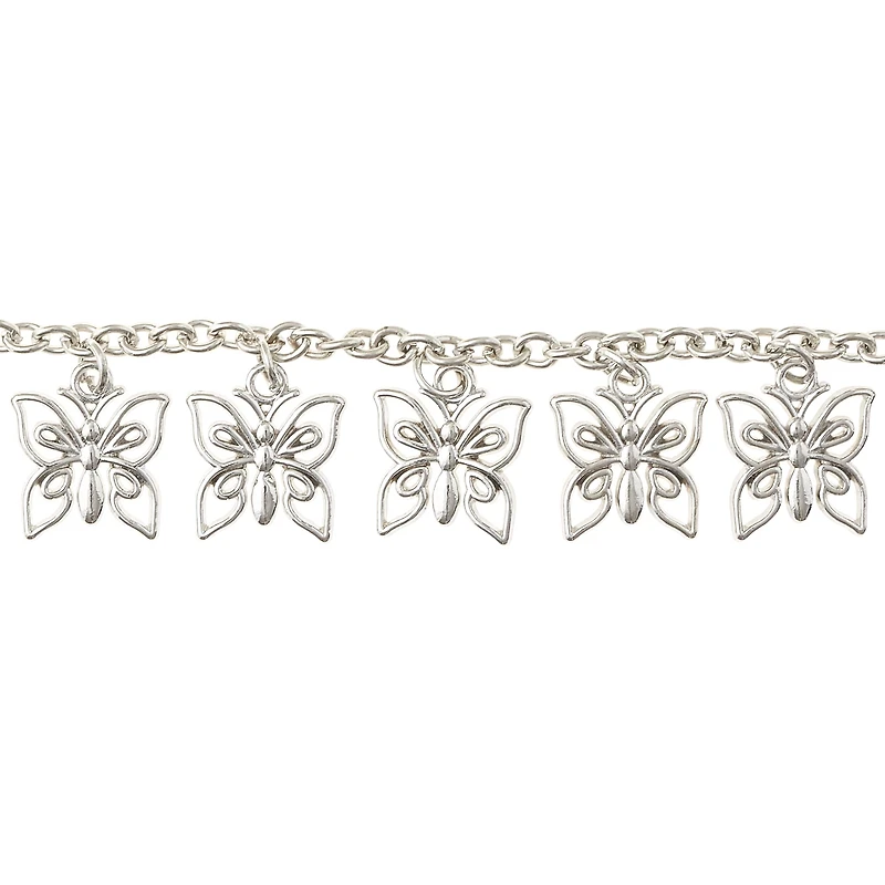 Silver Iron Butterfly Necklace by Bead Landing™