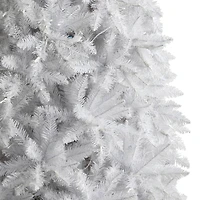 12ft. Pre-Lit Slim White Artificial Christmas Tree, Warm White LED Lights