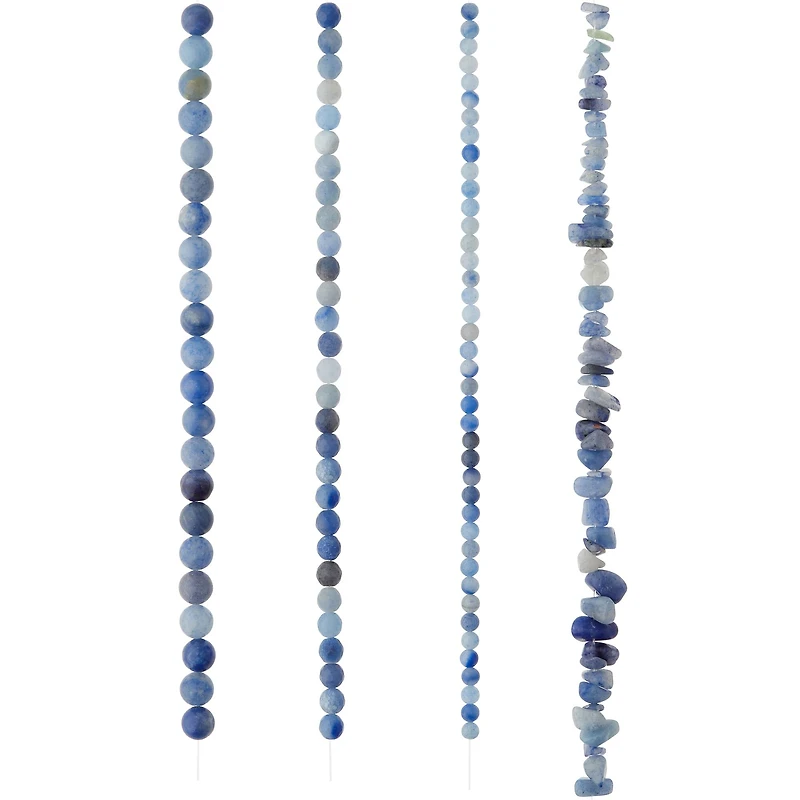 Dark Blue Aventurine Beads Value Pack by Bead Landing™