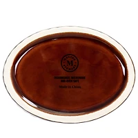 Martha Stewart 6" Brown Ceramic Pig Oval Baker