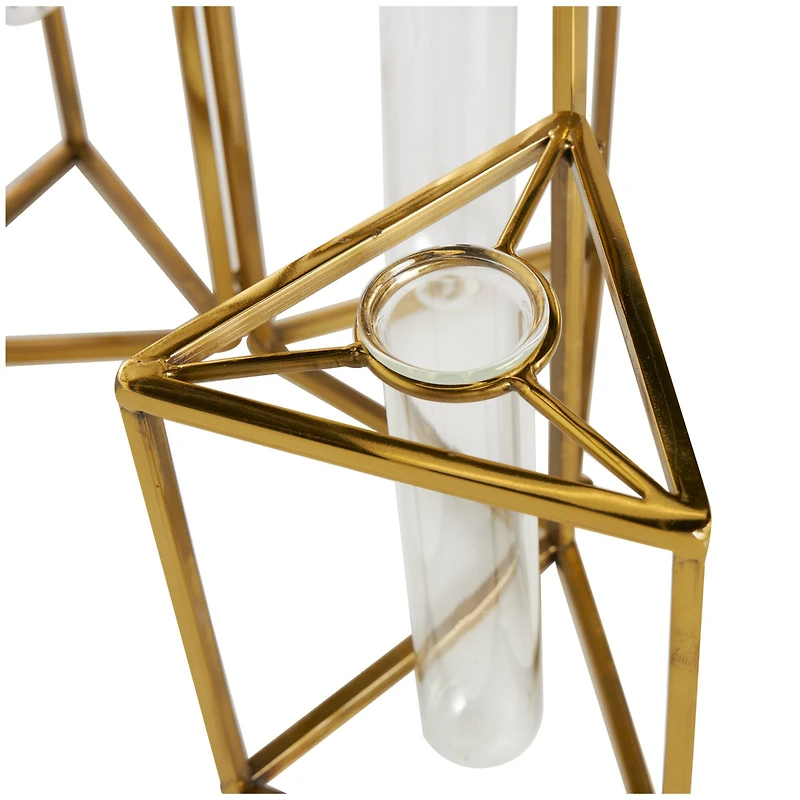 14.5" Gold Stainless Steel Test Tube Bud Vases