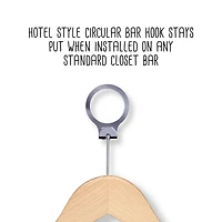 Honey Can Do Hotel Suit Maple Wood Hangers, 24ct.