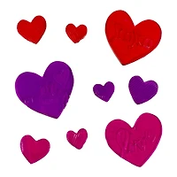 Pink & Red Hearts Valentine's Day Gel Window Clings