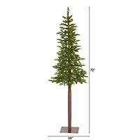 6ft. Pre-Lit Alaskan Alpine Artificial Christmas Tree, Clear LED Lights