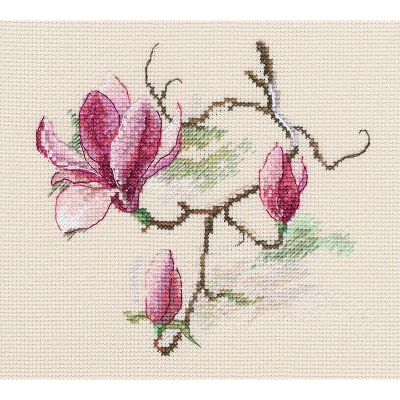 RTO Magnolia Flowers Cross Stitch Kit