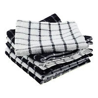 DII® & White Windowpane Terry Dishcloths
