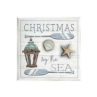 Stupell Industries Christmas By The Sea Phrase Wall Plaque Art