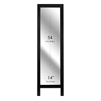 Head West Semi-Gloss Deep Espresso 18" x 64" Float Leaner Free Standing Framed Mirror