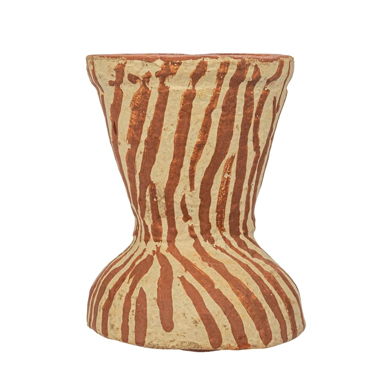 Hello Honey® 5" Round Decorative Hand-Painted Paper Mache Taper Holder