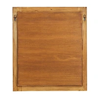 Brown Wood Rustic Wall Mirror 35" x 31"