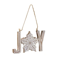 Joy & Noel Snowflake Ornament Set