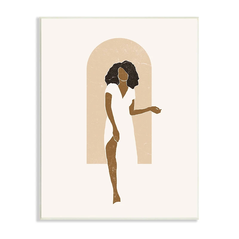 Stupell Industries Abstract Female in Archway Soft Minimal Earth Tones Wall Plaque
