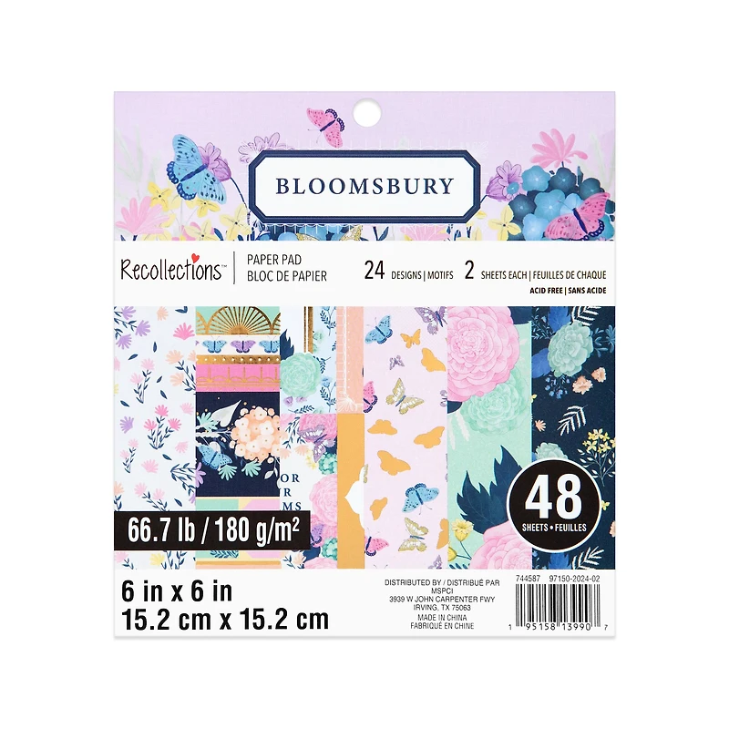 12 Pack: 6" x 6" Bloomsbury Paper Pad by Recollections™