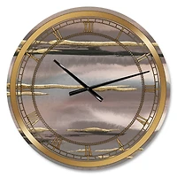 Designart 'Glamorous Morning Fog I Glam Wall Clock