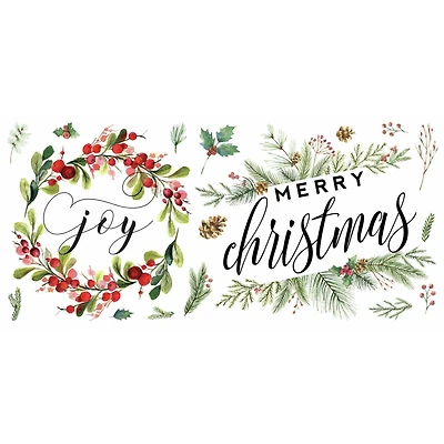 RoomMates Merry Christmas Wreath Peel & Stick Wall Decals