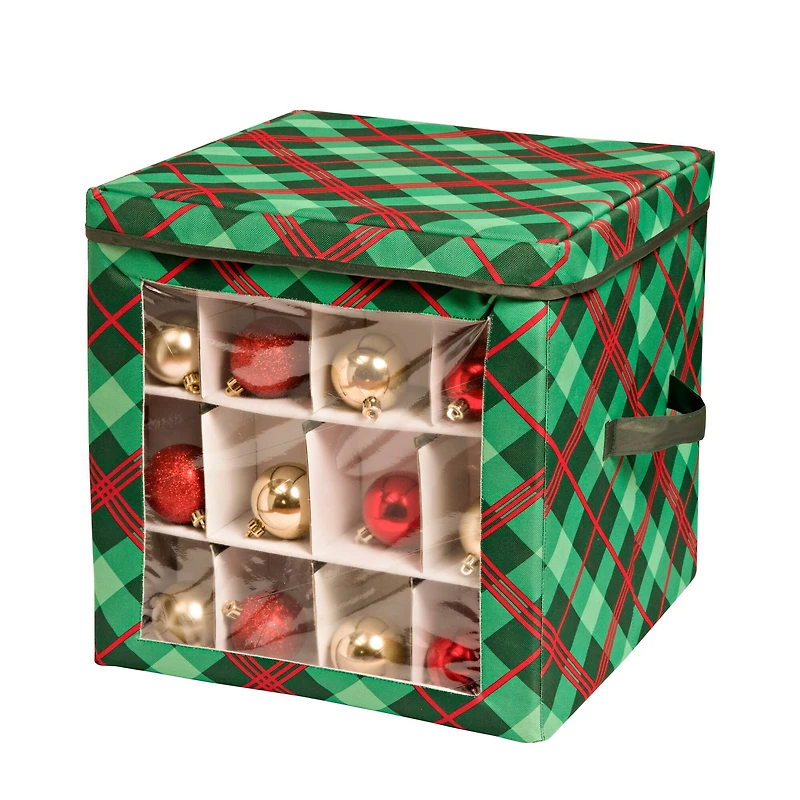 Honey Can Do Plaid 48ct. Ornament Storage Cube