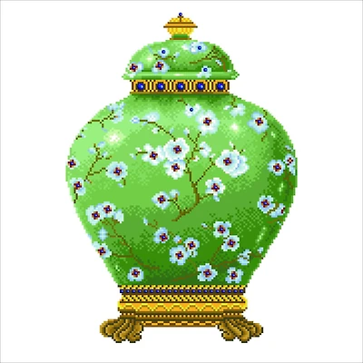 Diamond Dotz® Green Vase Diamond Painting Kit