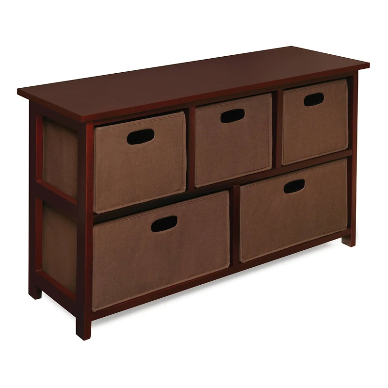 Badger Basket Cherry Five Fabric Basket Storage Unit